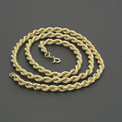 9ct Yellow Gold Rope Chain 24" 5mm - Image 3