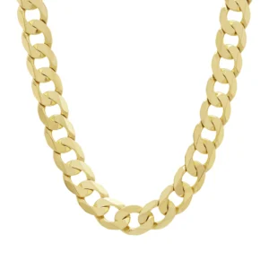 9ct Yellow Gold Curb Chain 20.5&#8243; 11mm