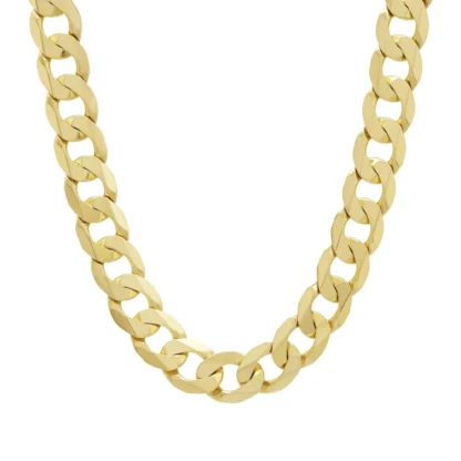 9ct Yellow Gold Curb Chain 20.5" 11mm