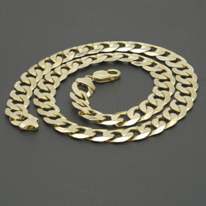 9ct Yellow Gold Curb Chain 20.5" 11mm - Image 3