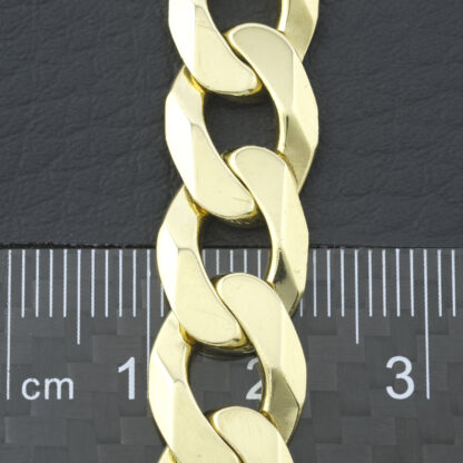 9ct Yellow Gold Curb Bracelet 8.5" 11mm - Image 4