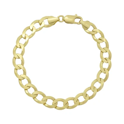 9ct Yellow Gold Curb Bracelet 8.5" 9mm