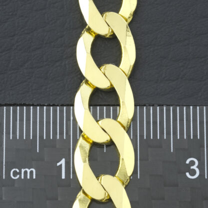 9ct Yellow Gold Curb Bracelet 8.5" 9mm - Image 3