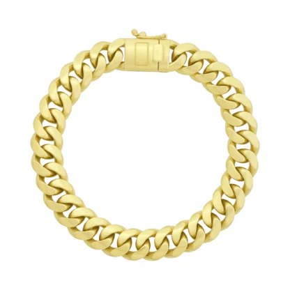 9ct Yellow Gold Cuban Bracelet 7" 9.5mm