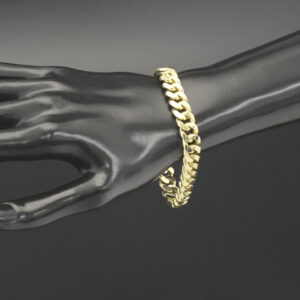 9ct Yellow Gold Cuban Bracelet 7″ 9.5mm