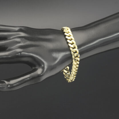 9ct Yellow Gold Cuban Bracelet 7" 9.5mm - Image 3
