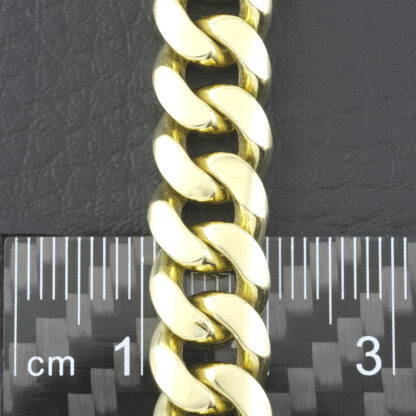 9ct Yellow Gold Cuban Bracelet 7" 9.5mm - Image 2