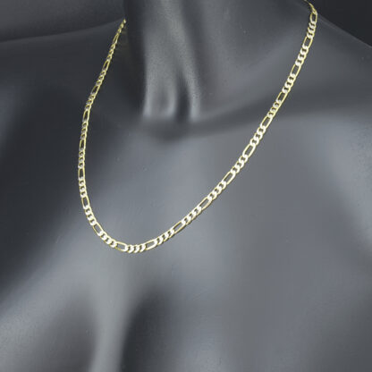 9ct Yellow Gold & White Gold Figaro Chain 20" 4.5mm - Image 4