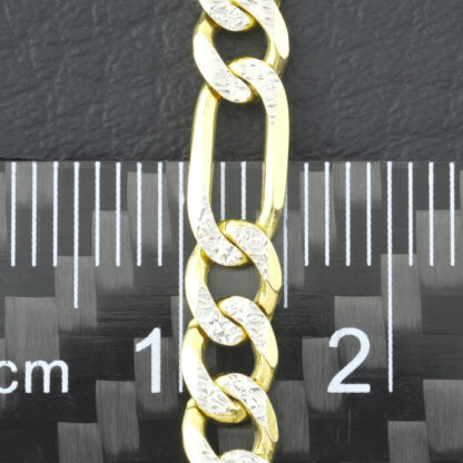 9ct Yellow Gold & White Gold Figaro Chain 20" 4.5mm - Image 3