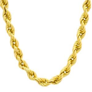 18ct Yellow Gold Rope Chain 24&#8243; 7.5mm