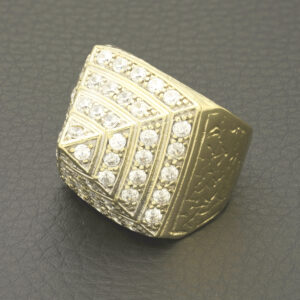 9ct Yellow Gold Gemstone Pyramid Ring