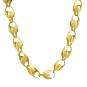 9ct Yellow Gold Tulip Chain 26&#8243; 10.5mm