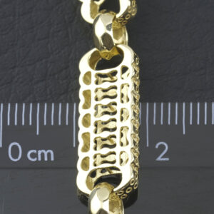 9ct Yellow Gold Stars And Bars Chain 22&#8243; 9.5mm