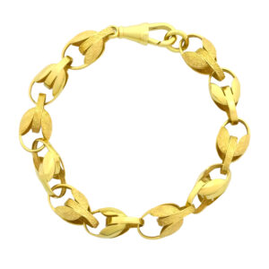 9ct Yellow Gold Tulip Bracelet 9″ 10.5mm