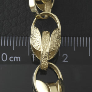 9ct Yellow Gold Tulip Bracelet 9&#8243; 10.5mm