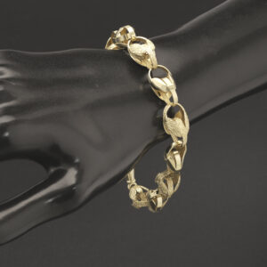 9ct Yellow Gold Tulip Bracelet 9&#8243; 10.5mm