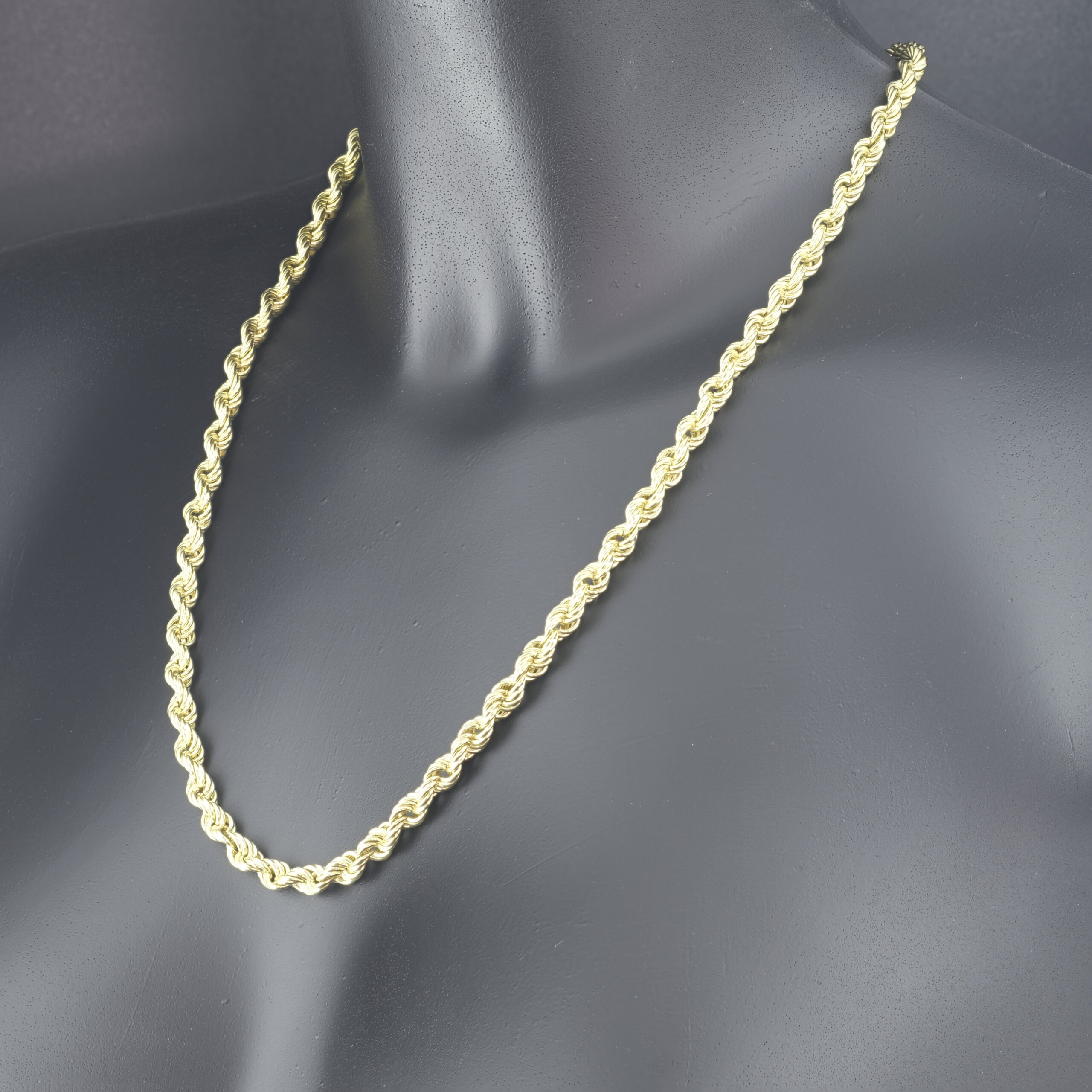 9ct Yellow Gold Rope Chain 22.5" 5.5mm - Image 4