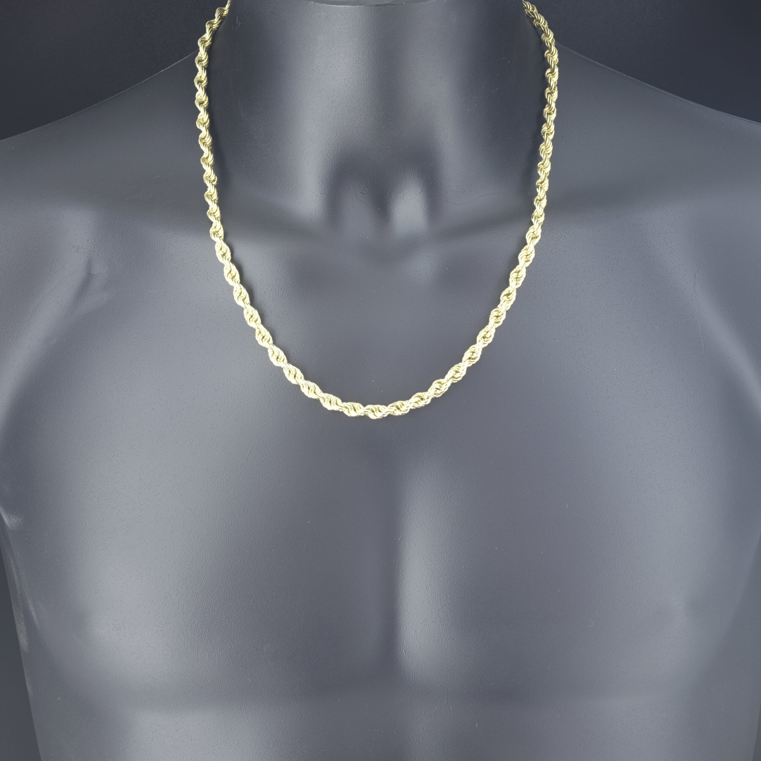 9ct Yellow Gold Rope Chain 22.5" 5.5mm - Image 3
