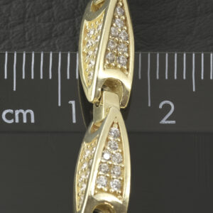 9ct Yellow Gold Gemstone Fancy Link Chain 33.5″ 5mm