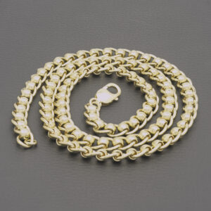 9ct Yellow Gold Roller Ball Chain 29.5&#8243; 8.5mm