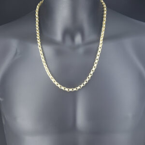 9ct Yellow Gold Patterned Belcher Chain 24&#8243; 6mm