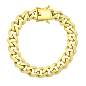 9ct Yellow Gold Cuban Bracelet 7″ 11mm