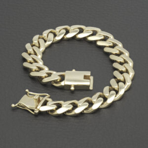 9ct Yellow Gold Cuban Bracelet 7″ 11mm