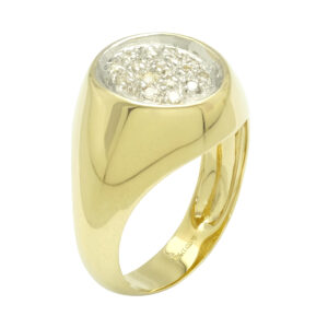 9ct Yellow Diamond Signet Ring