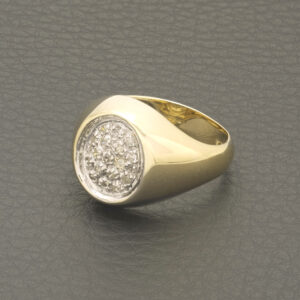 9ct Yellow Diamond Signet Ring