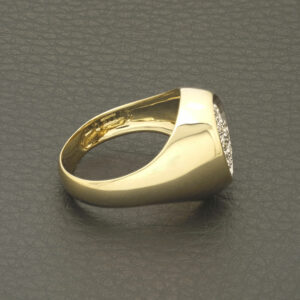 9ct Yellow Diamond Signet Ring