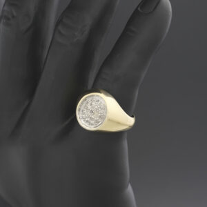 9ct Yellow Diamond Signet Ring