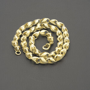 9ct Yellow Gold Tulip Chain 22&#8243; 7.5mm