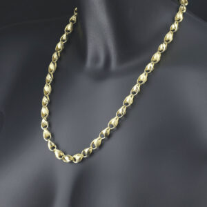 9ct Yellow Gold Tulip Chain 22&#8243; 7.5mm
