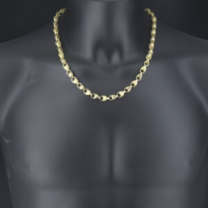 9ct Yellow Gold Tulip Chain 22&#8243; 7.5mm