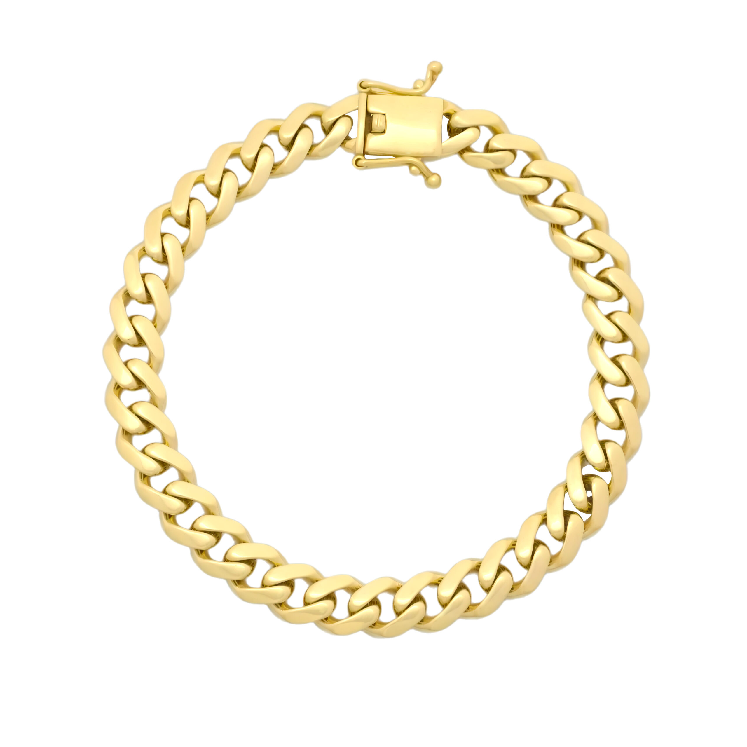 9ct Yellow Gold Cuban Bracelet 7.5" 7.5mm