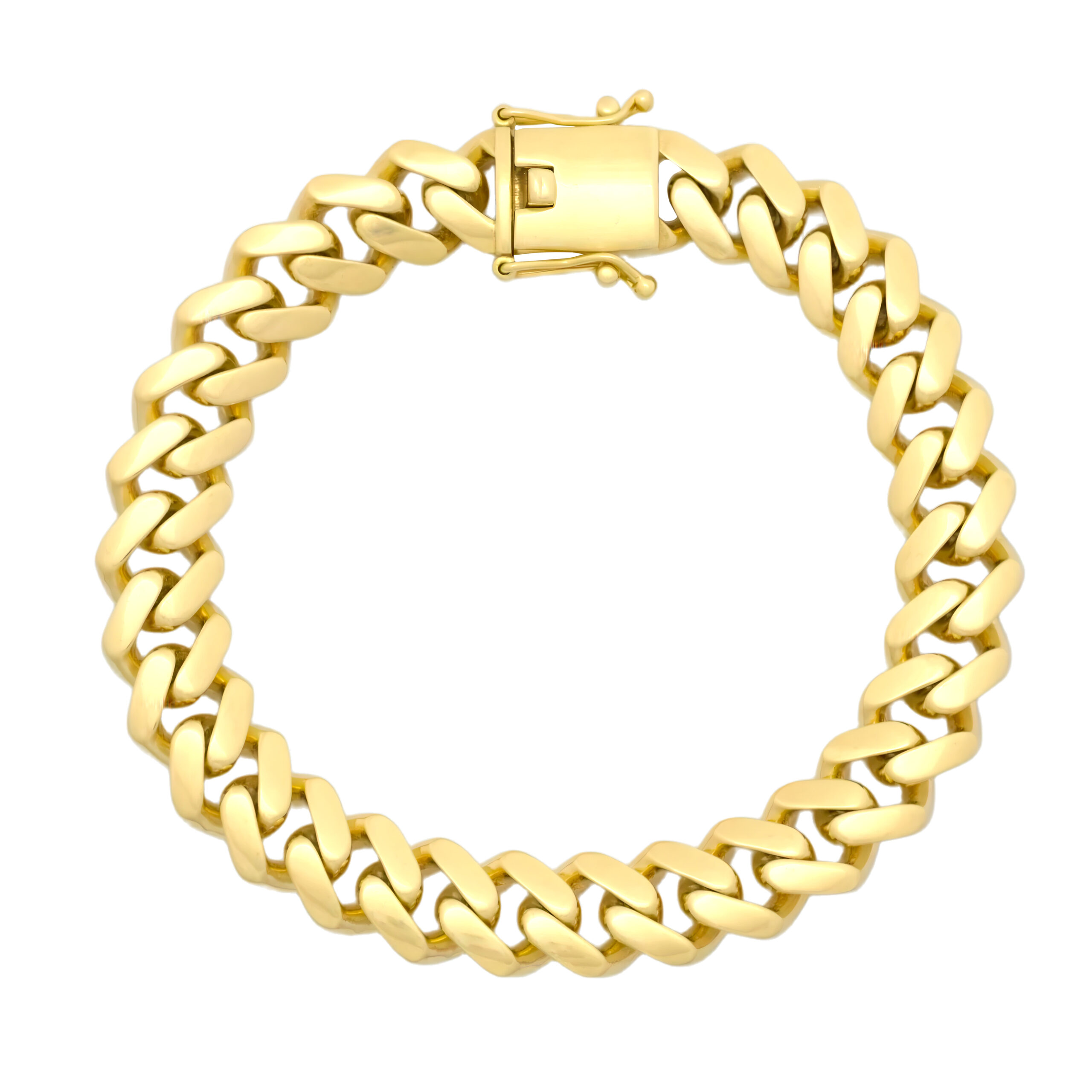 9ct Yellow Gold Cuban Bracelet 8" 11mm