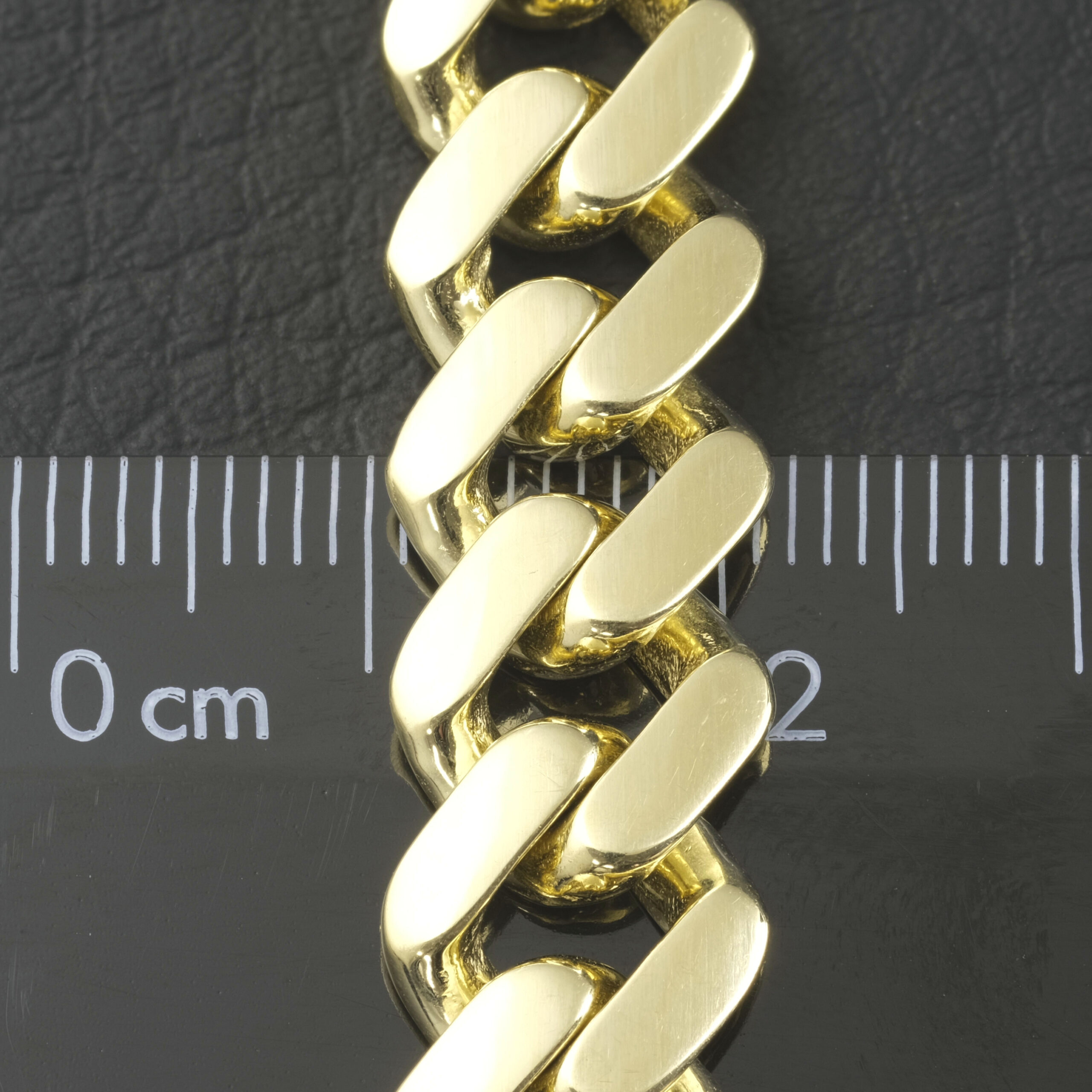 9ct Yellow Gold Cuban Bracelet 8" 11mm - Image 2