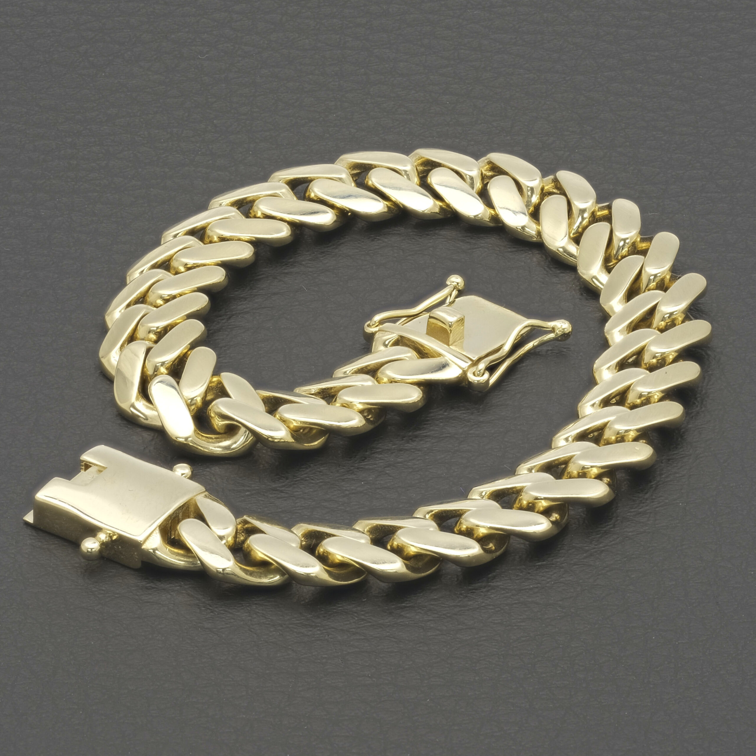 9ct Yellow Gold Cuban Bracelet 8" 11mm - Image 3