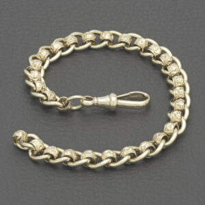 9ct Yellow Gold Roller Ball Bracelet 8&#8243; 7mm