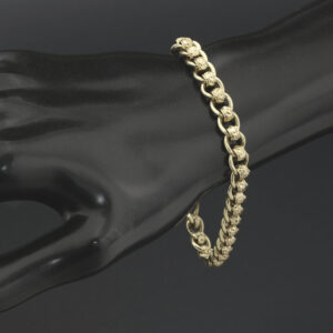 9ct Yellow Gold Roller Ball Bracelet 8&#8243; 7mm