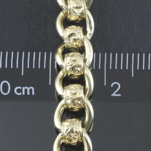 9ct Yellow Gold Roller Ball Bracelet 8&#8243; 7mm