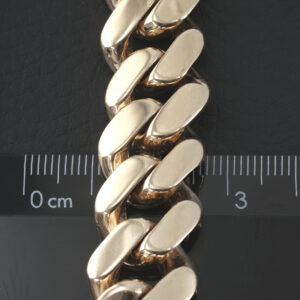 9ct Rose Gold Cuban Bracelet 8&#8243; 16mm