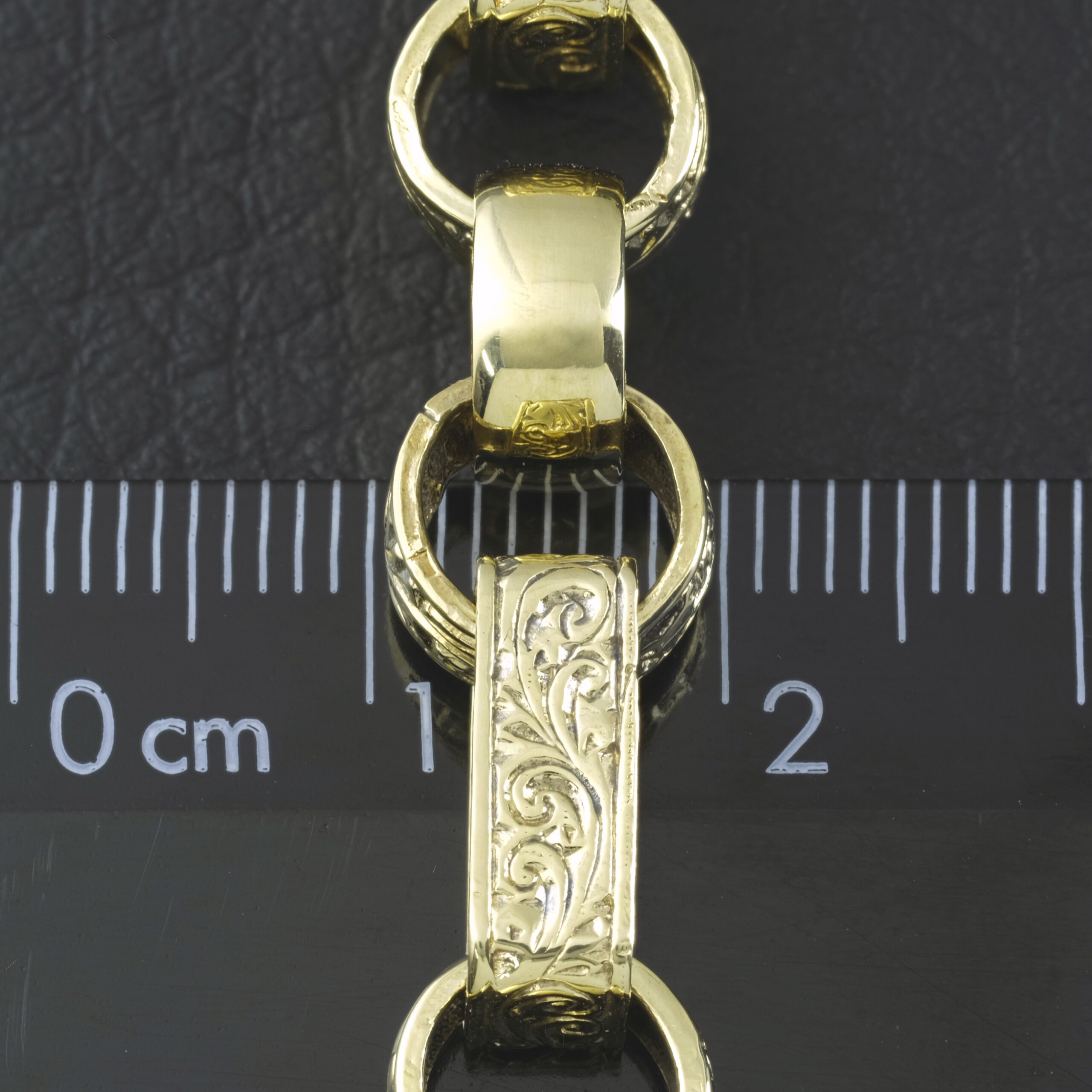 9ct Yellow Gold Gypsy Link Bracelet 8.5" 9mm - Image 4