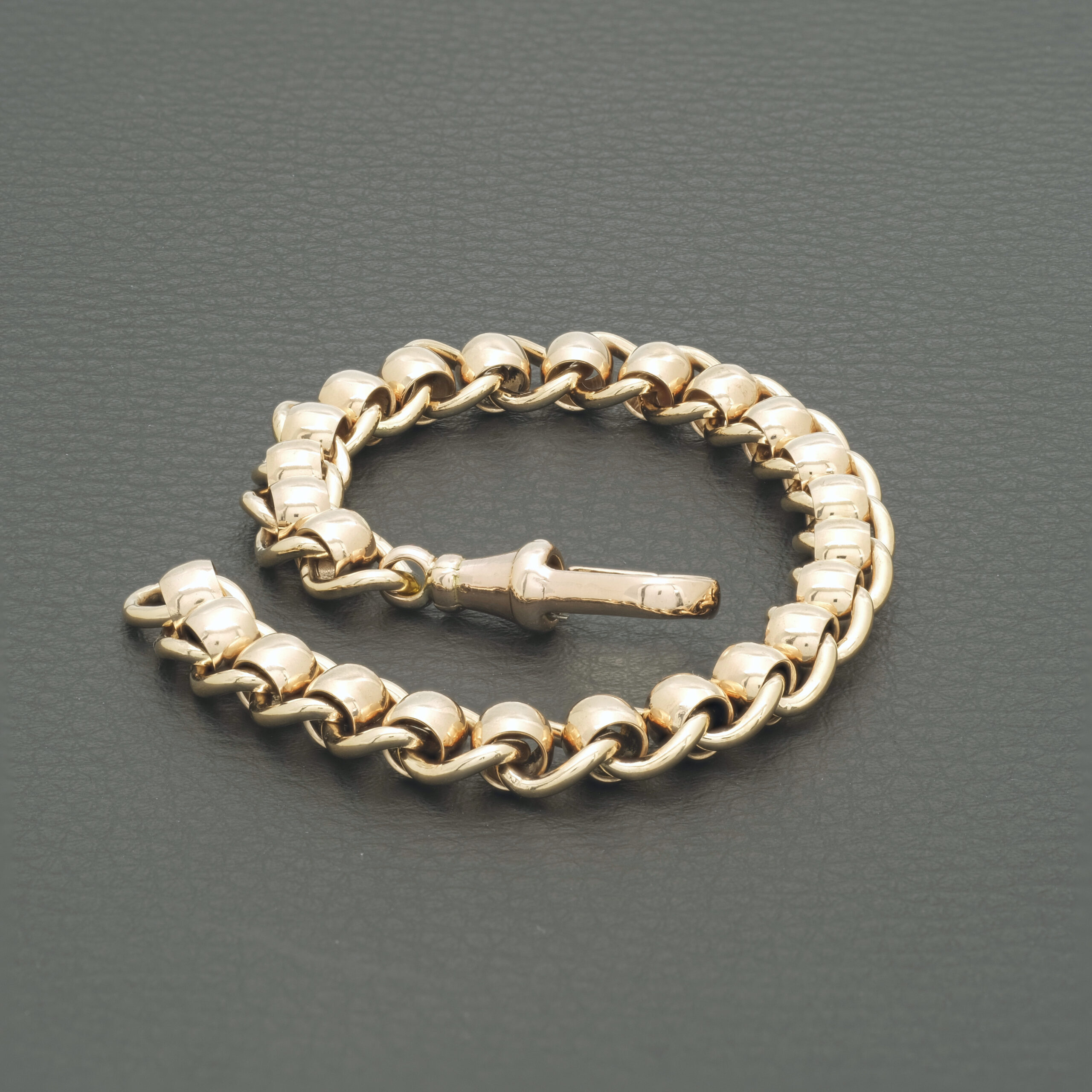 9ct Rose Gold Rollerball Bracelet 8.5" 8.5mm - Image 2