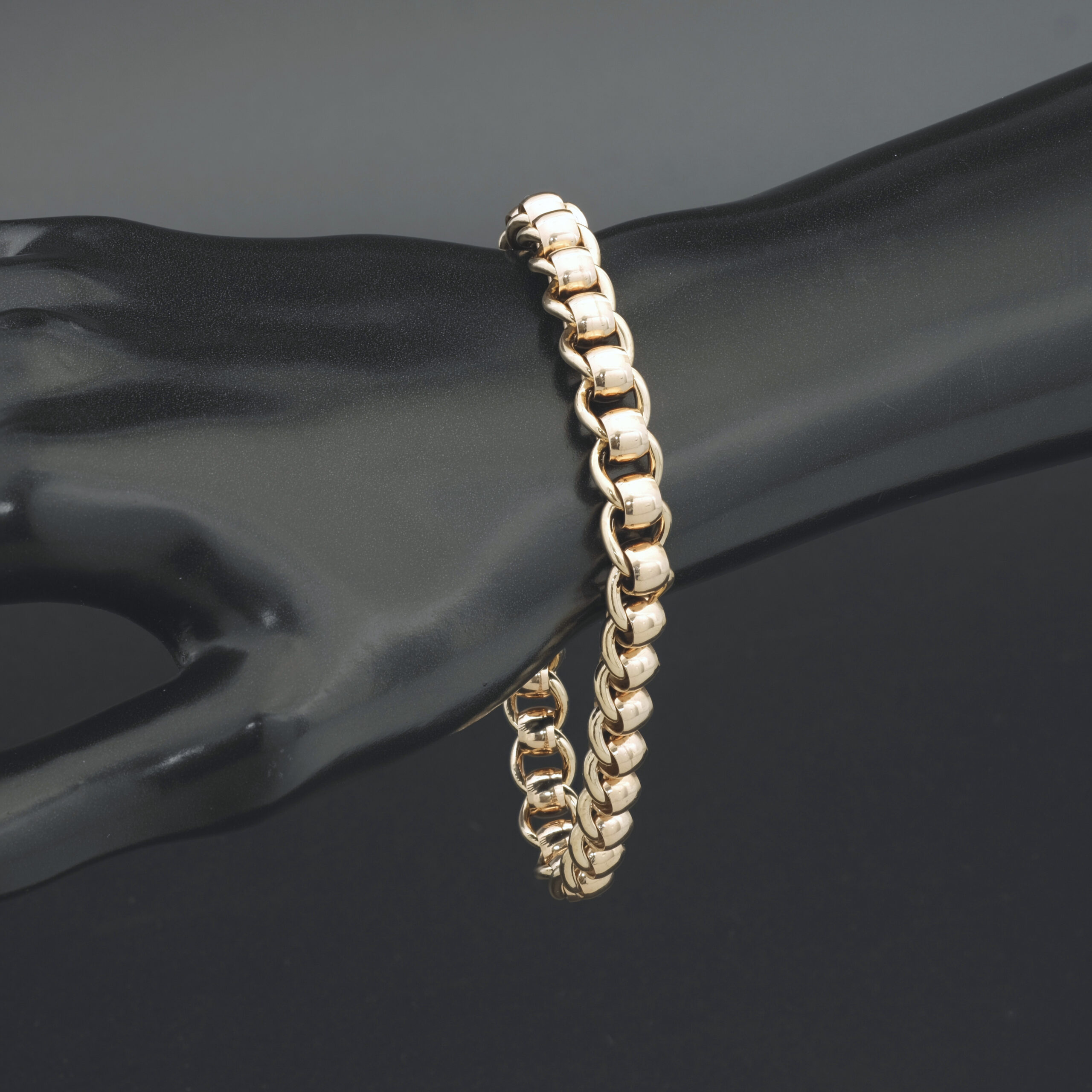 9ct Rose Gold Rollerball Bracelet 8.5" 8.5mm - Image 3