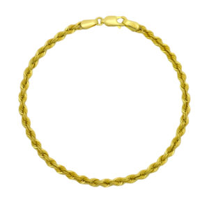 9ct Yellow Gold Rope Bracelet 7.5″ 3.5mm