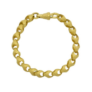9ct Yellow Gold Acorn Bracelet 7.5″ 7.5mm