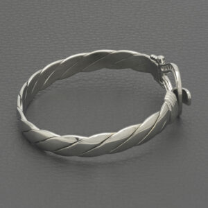 9ct White Gold Diamond Loop Bangle