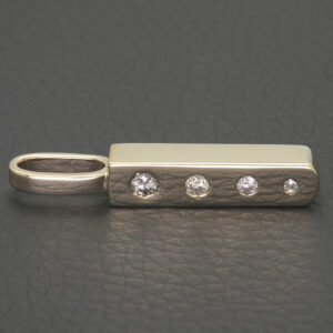 9ct Yellow Gold Diamond Ingot Pendant
