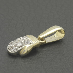 9ct Yellow Gold Gemstone Boxing Glove Pendant